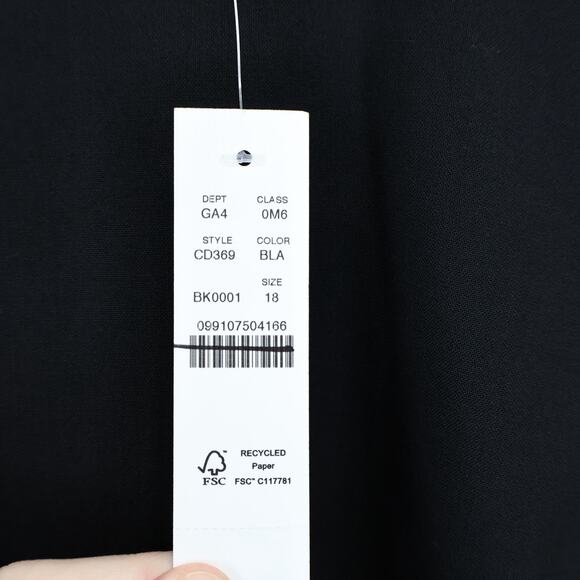 J.Crew Resume Dress Italian Wool Blend Black Size 18 NWT - Picture 5 of 9